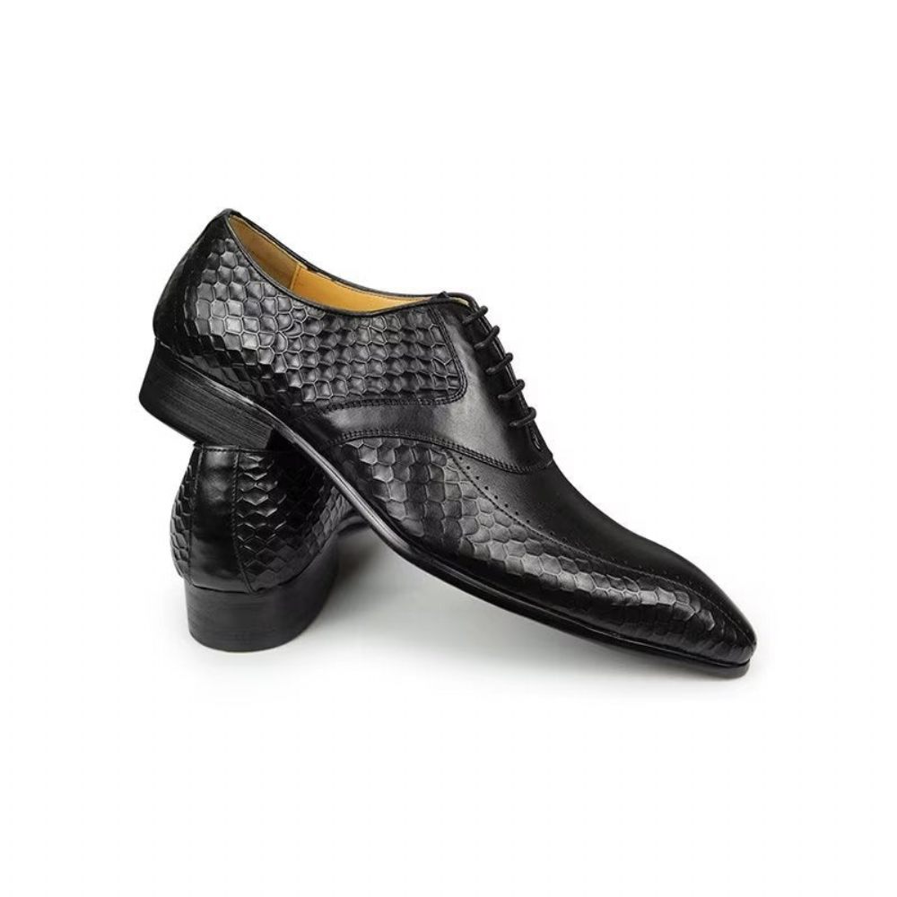 Chaussures Formelles Pour Hommes Mariage Cuir Brogue Chic - Noir