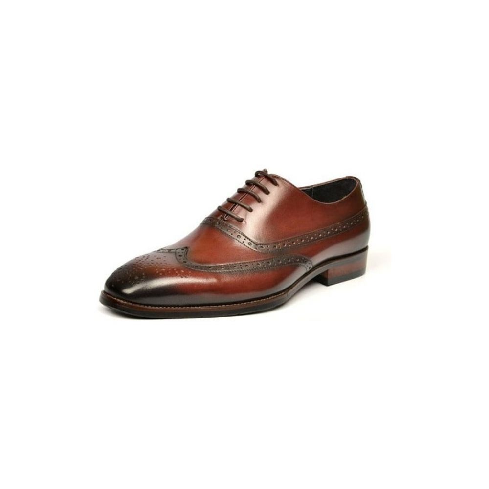 Chaussures Formelles Pour Hommes Mariage À Lacets - Café