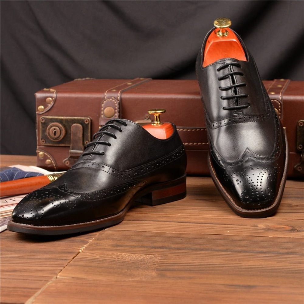 Chaussures Formelles Pour Hommes Mariage À Lacets - Noir