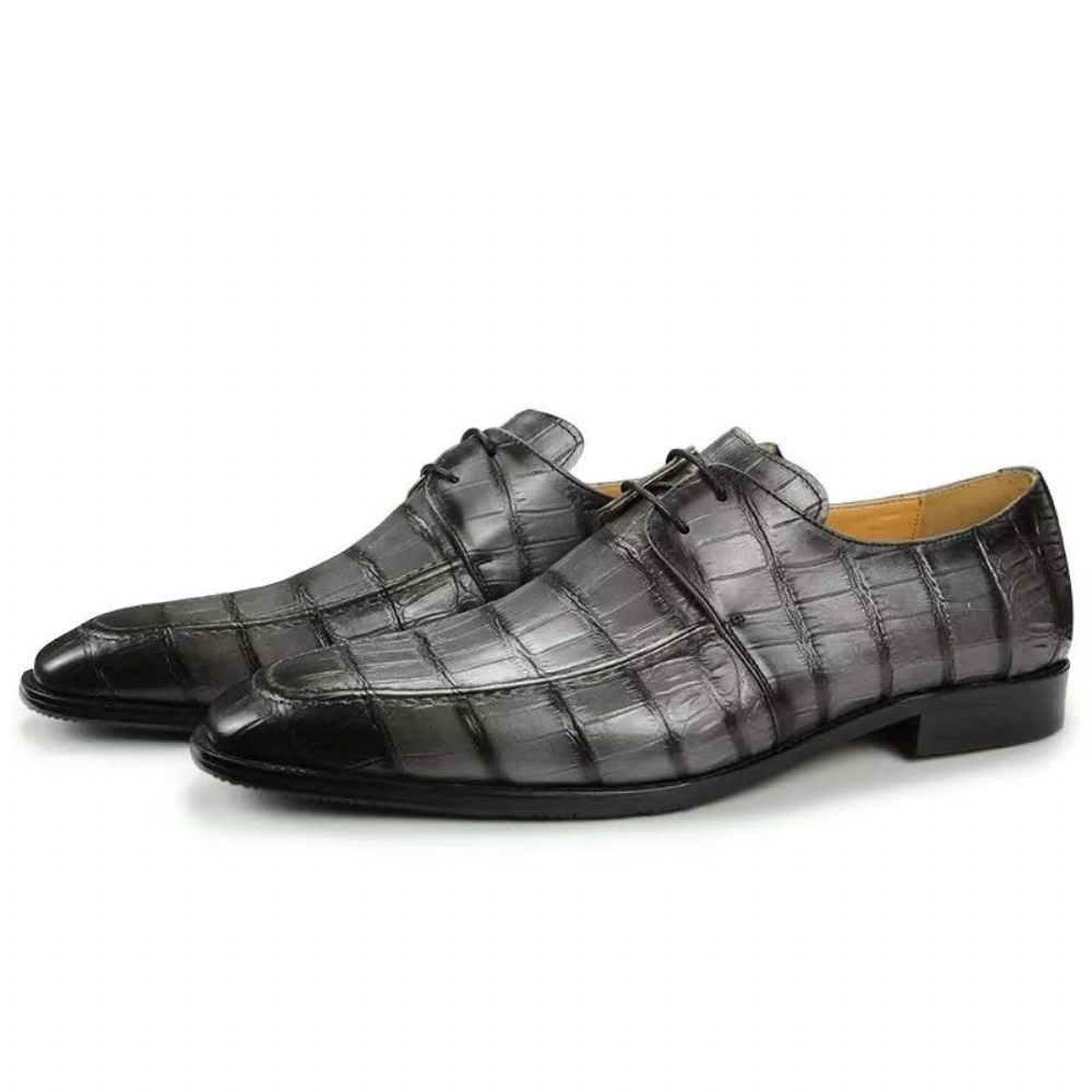 Chaussures Formelles Pour Hommes Mariage À Lacets Personnalisées - Gris