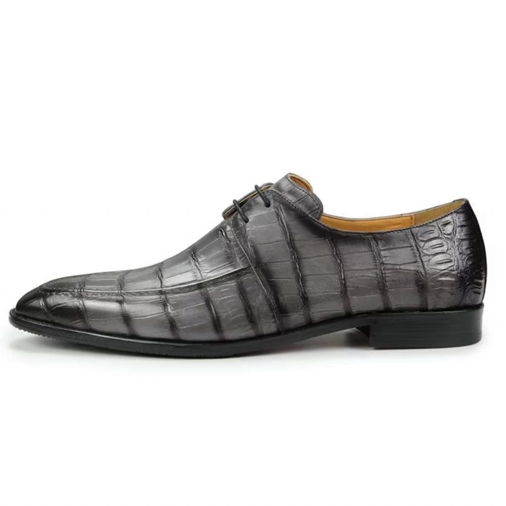 Chaussures Formelles Pour Hommes Mariage À Lacets Personnalisées - Gris