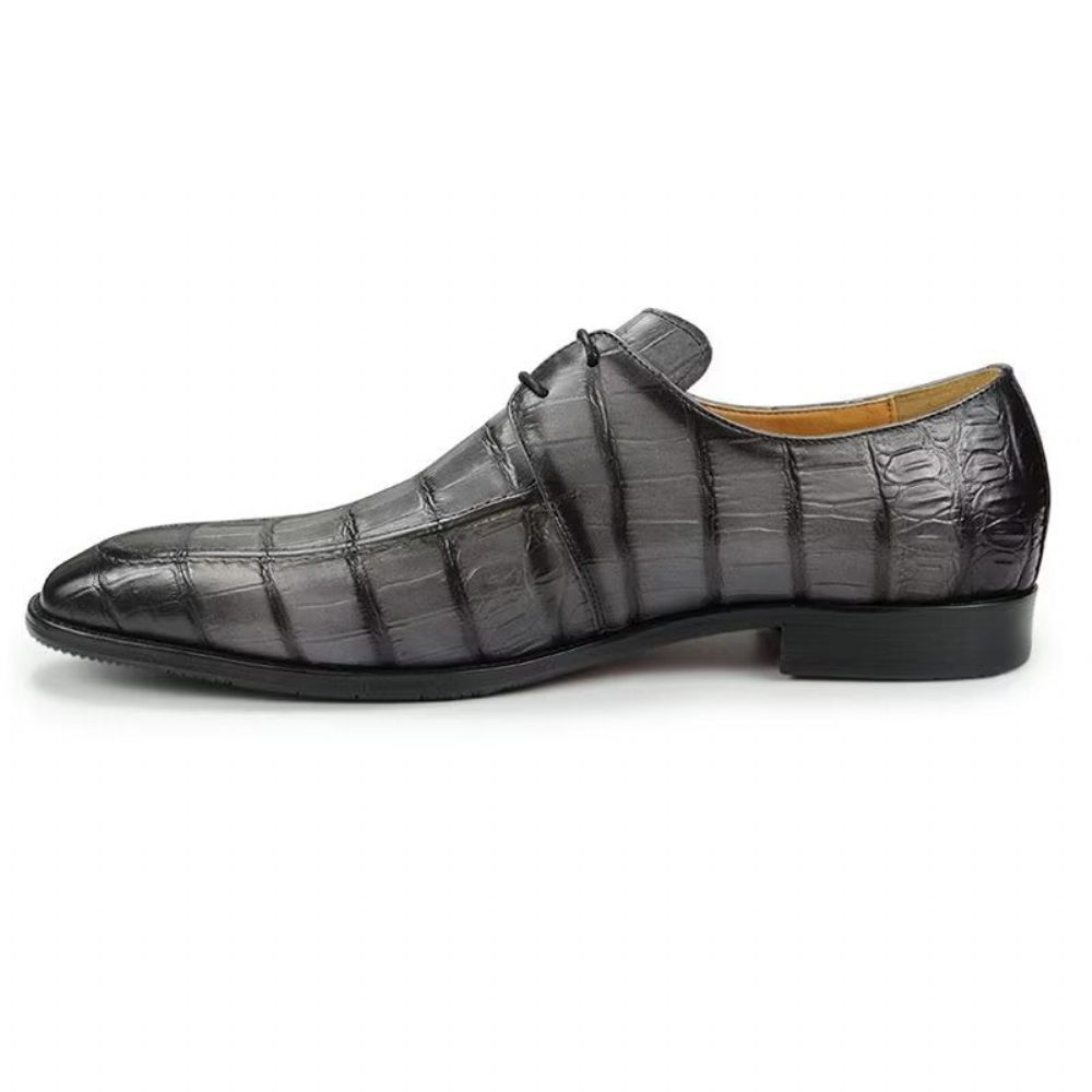 Chaussures Formelles Pour Hommes Mariage À Lacets Personnalisées - Gris