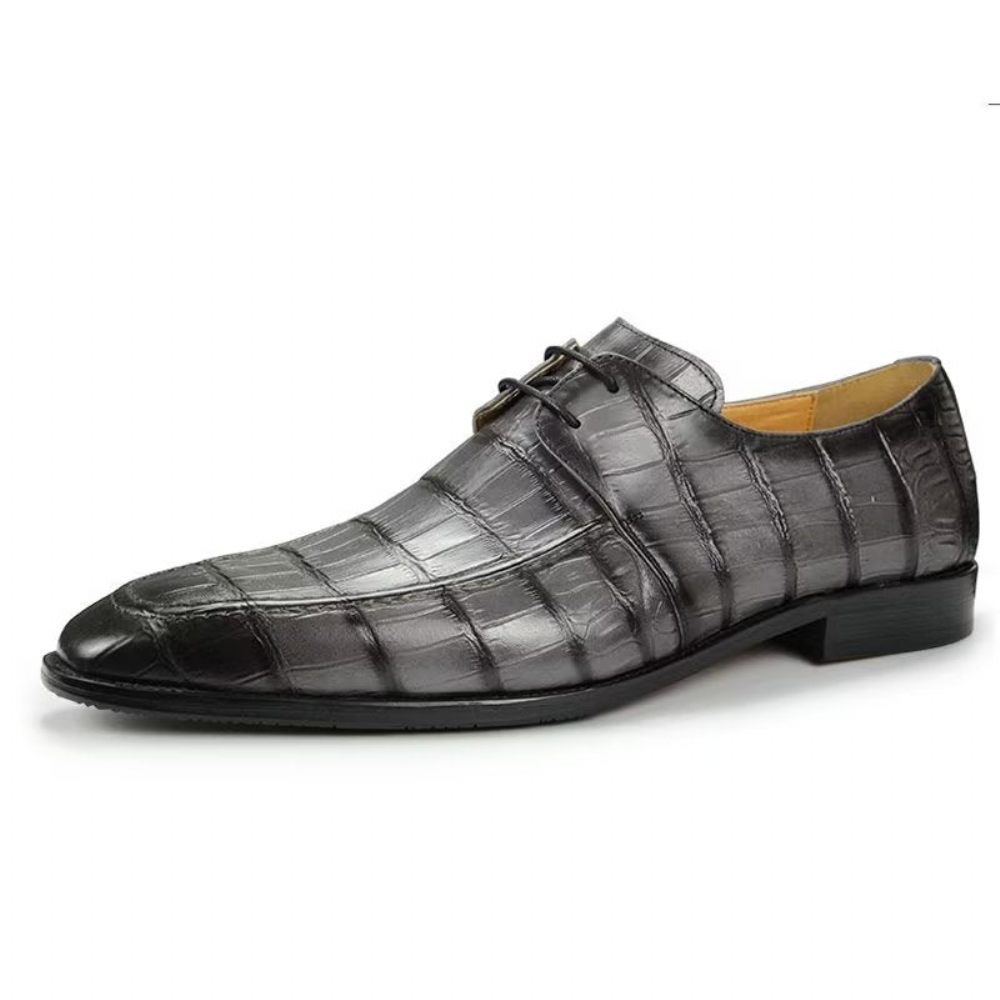 Chaussures Formelles Pour Hommes Mariage À Lacets Personnalisées - Gris