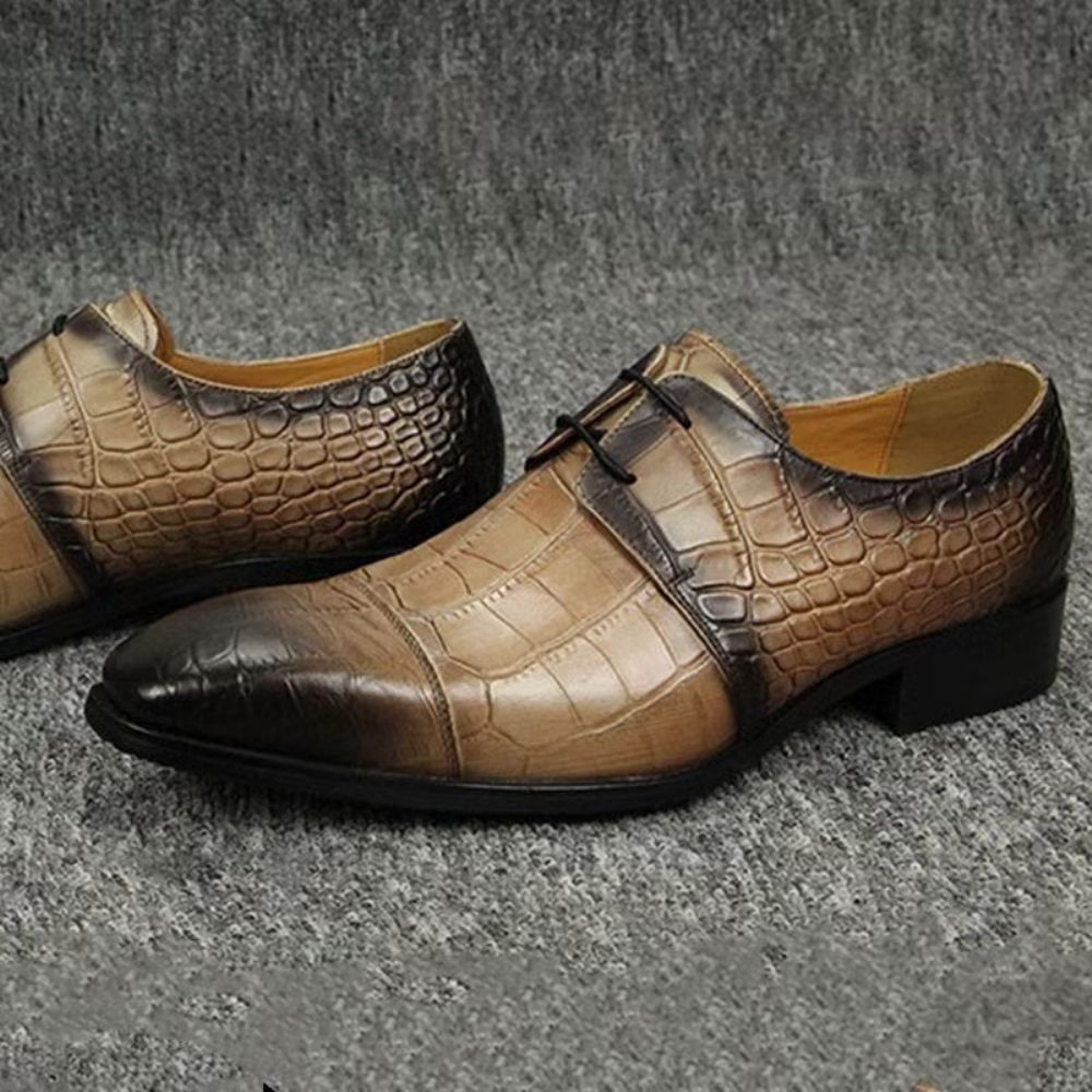 Chaussures Formelles Pour Hommes Mariage À Lacets Personnalisées - Marron