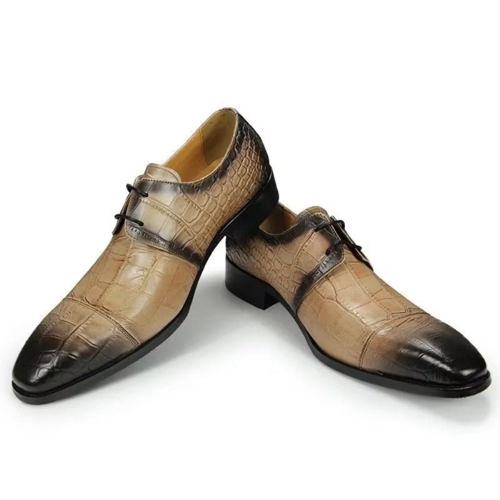 Chaussures Formelles Pour Hommes Mariage À Lacets Personnalisées - Marron