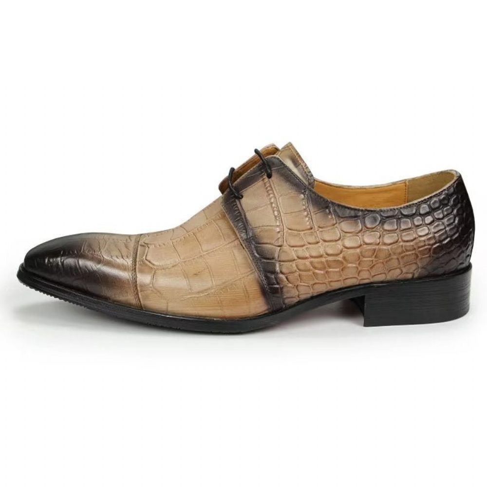 Chaussures Formelles Pour Hommes Mariage À Lacets Personnalisées - Marron