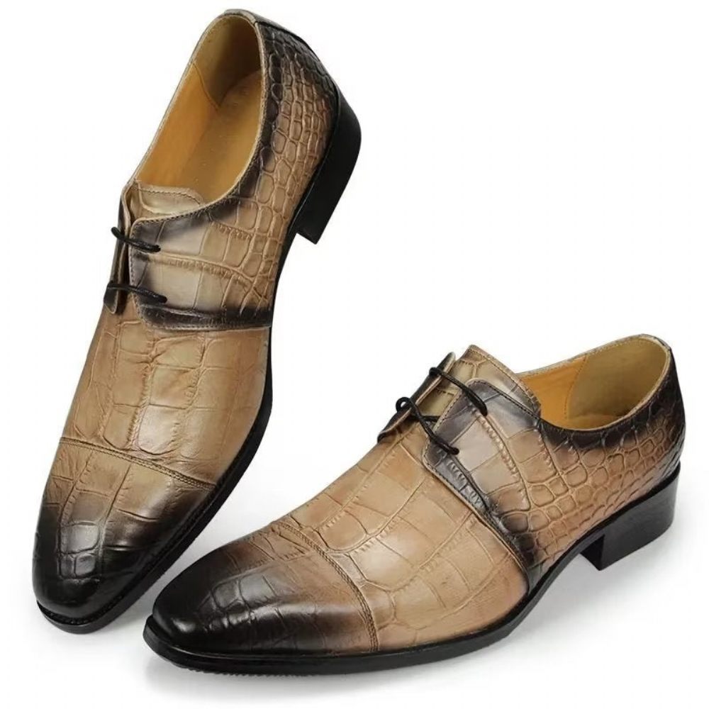 Chaussures Formelles Pour Hommes Mariage À Lacets Personnalisées - Marron