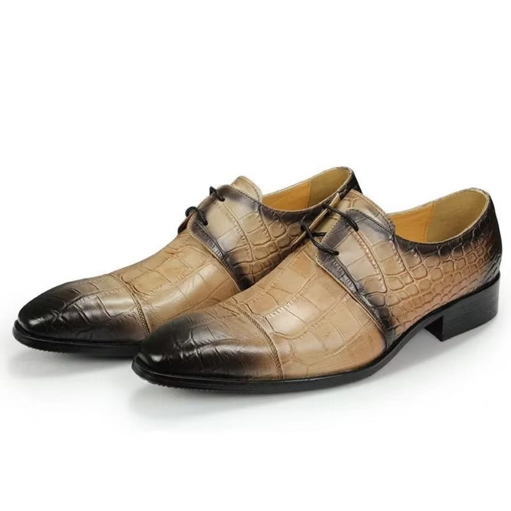 Chaussures Formelles Pour Hommes Mariage À Lacets Personnalisées - Marron