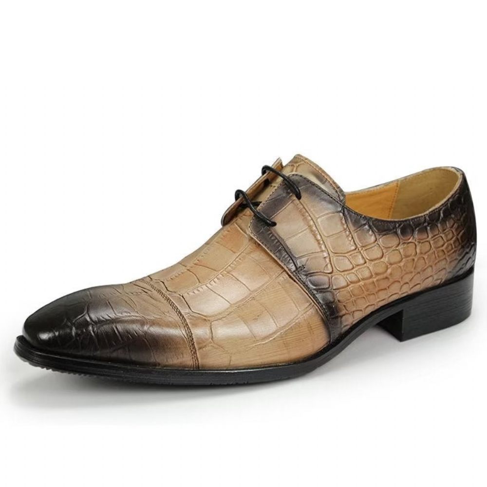 Chaussures Formelles Pour Hommes Mariage À Lacets Personnalisées - Marron