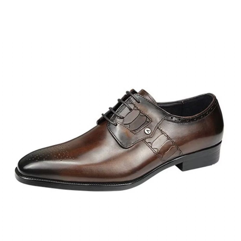 Chaussures Formelles Pour Hommes Mariage À Lacets Personnalisées - Café