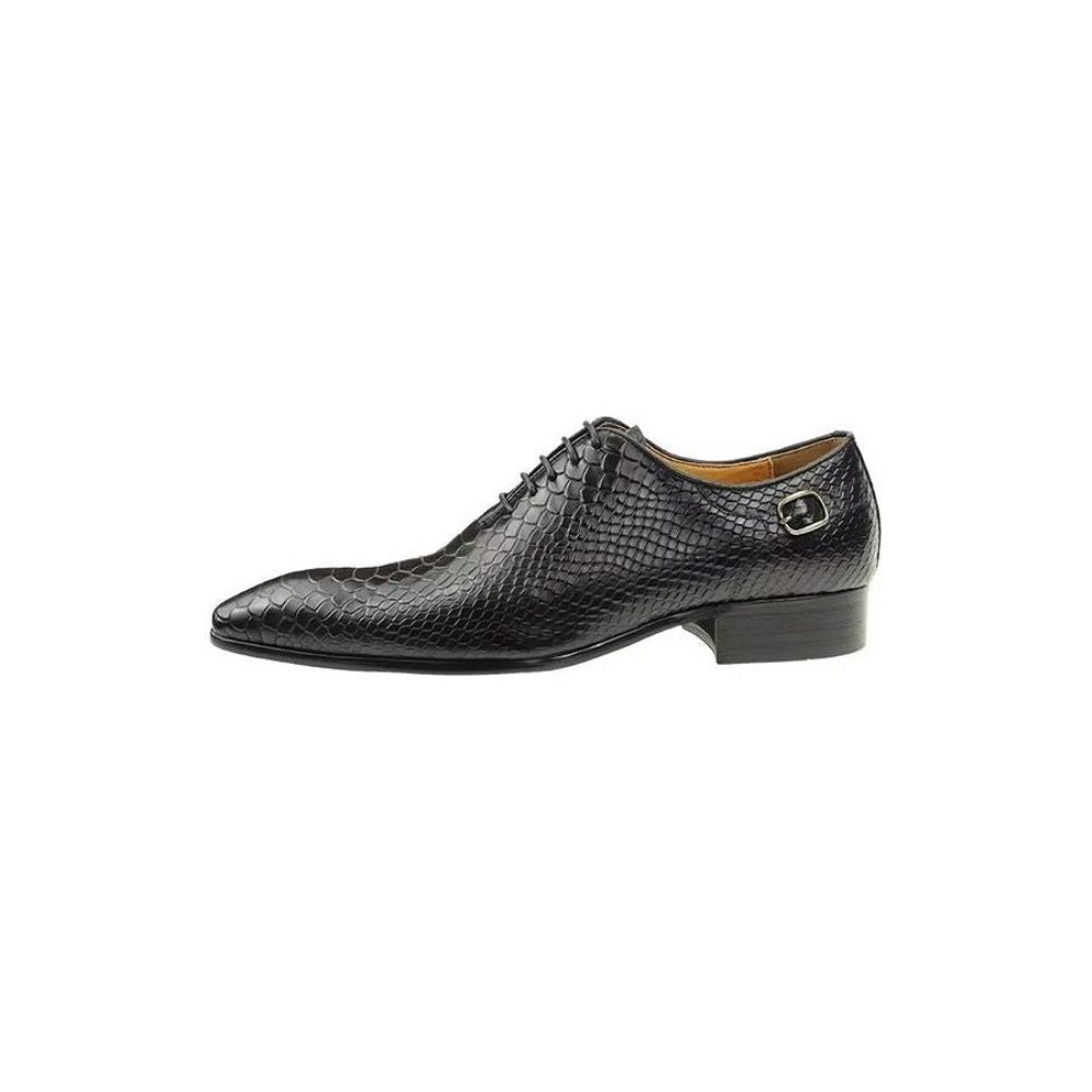 Chaussures Formelles Pour Hommes Mariage À Lacets Personnalisées - Noir