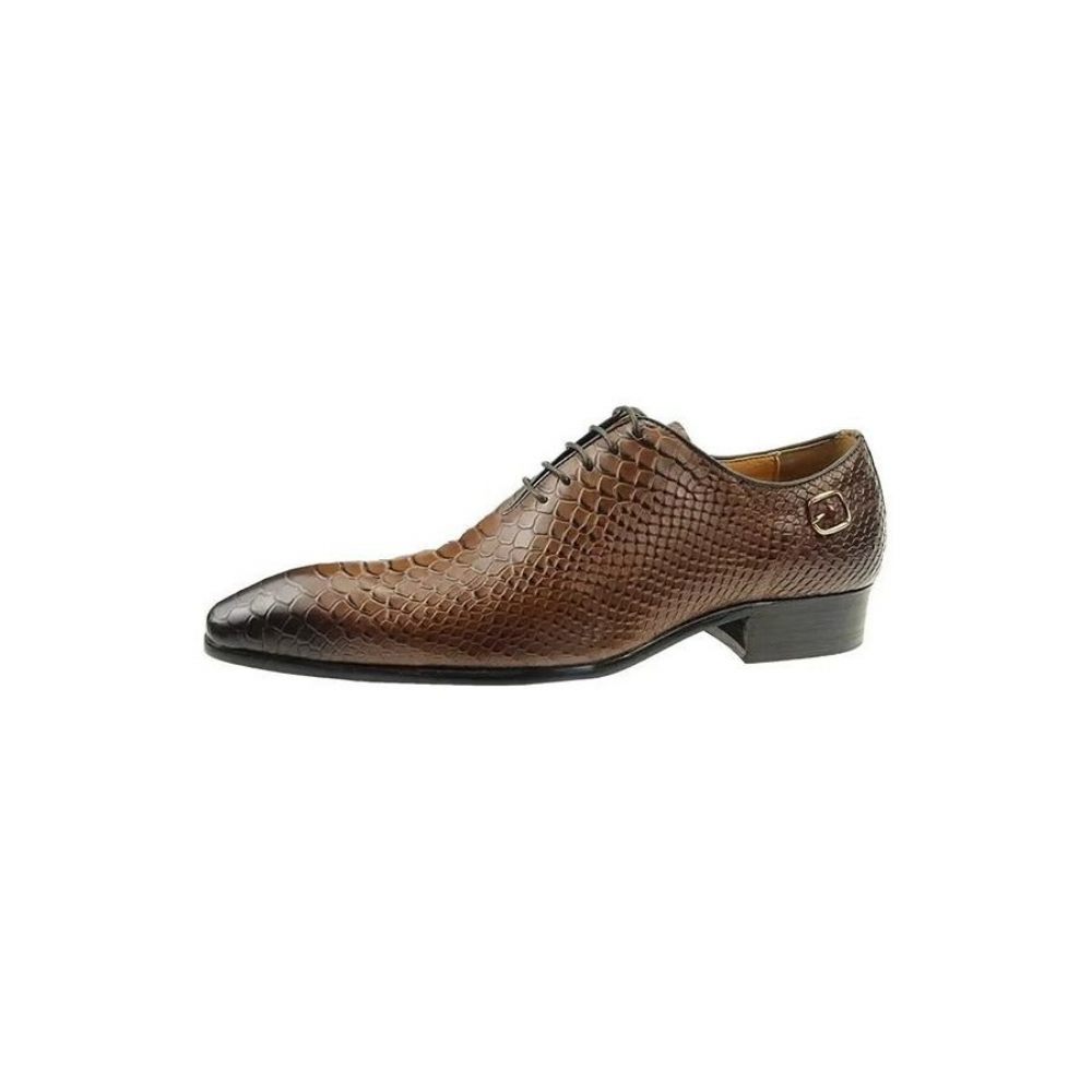 Chaussures Formelles Pour Hommes Mariage À Lacets Personnalisées - Marron