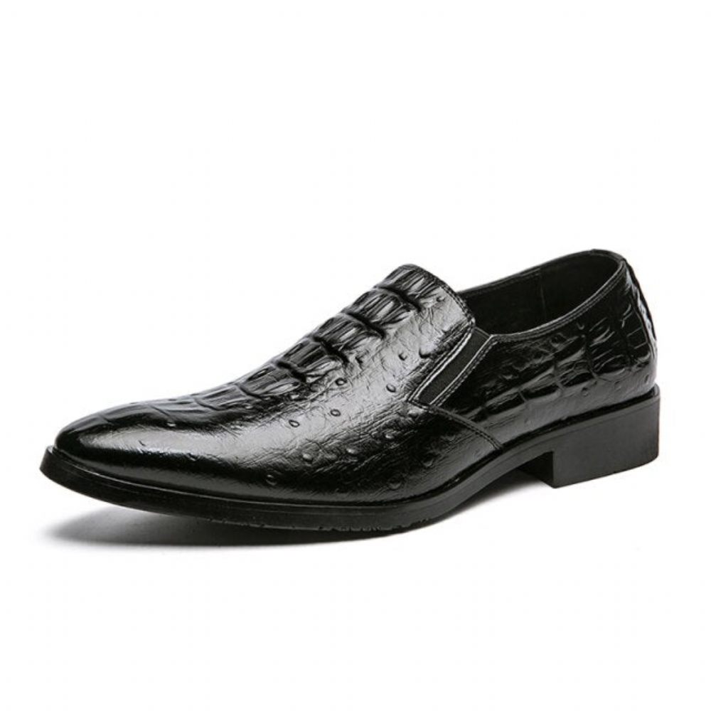 Chaussures Formelles Pour Hommes Mariage À Motif Alligator - Noir