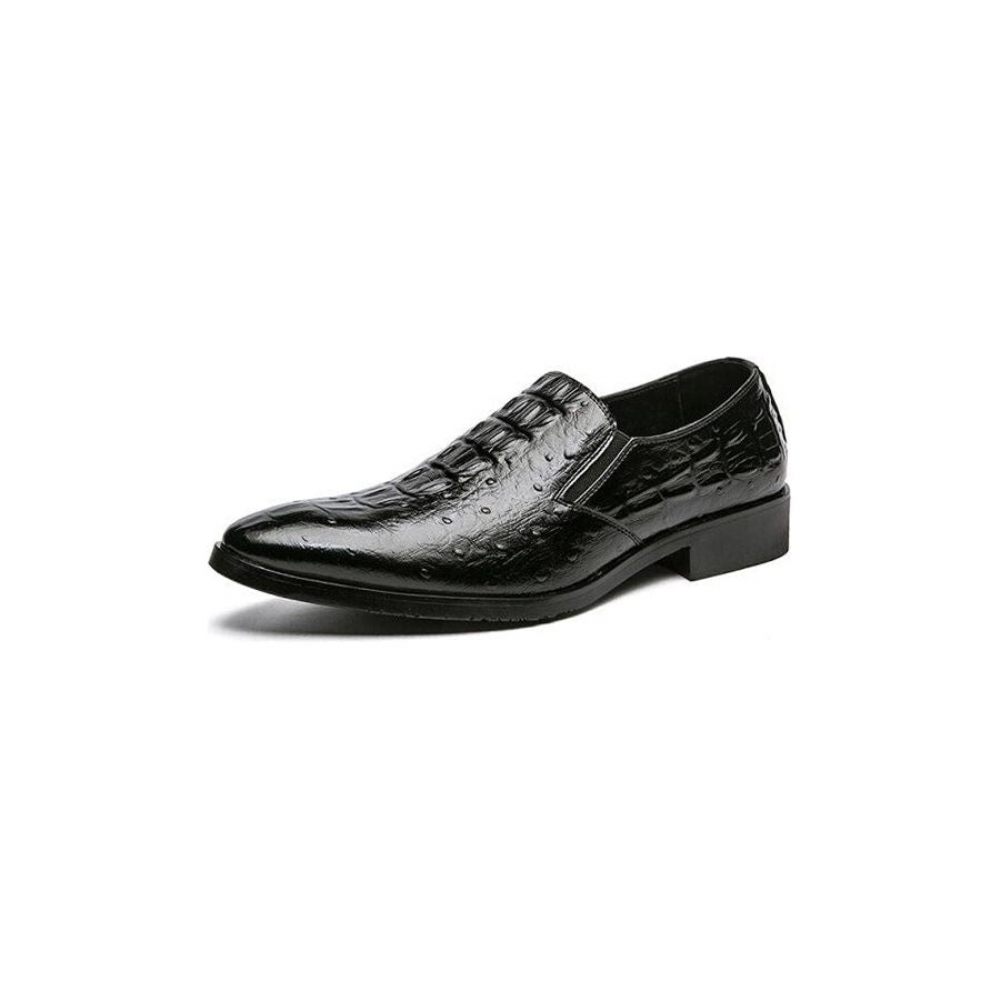 Chaussures Formelles Pour Hommes Mariage À Motif Alligator - Noir