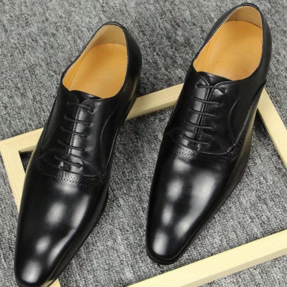 Chaussures Formelles Pour Hommes Mariage Personnalisées - Noir