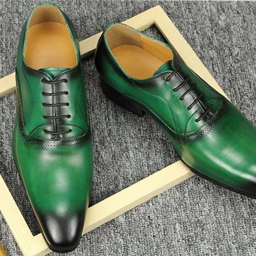 Chaussures Formelles Pour Hommes Mariage Personnalisées - Vert