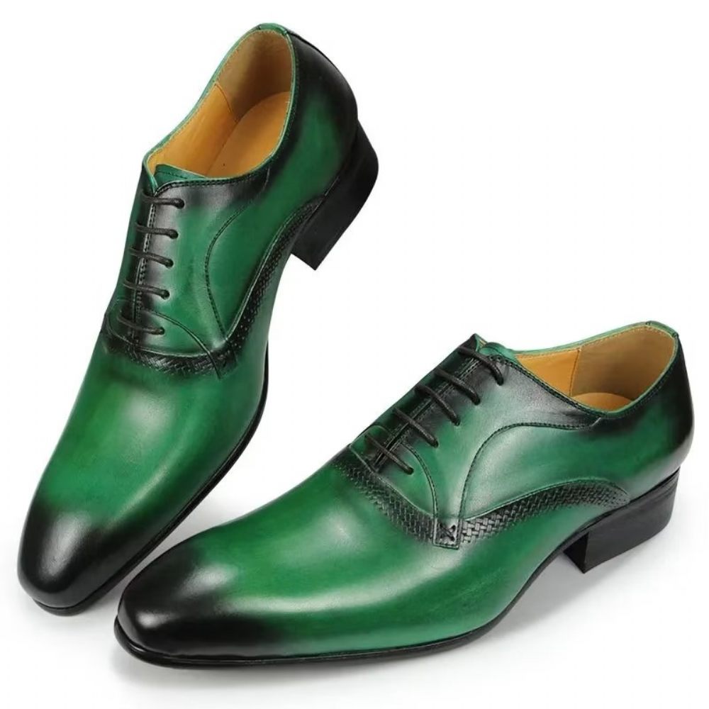 Chaussures Formelles Pour Hommes Mariage Personnalisées - Vert