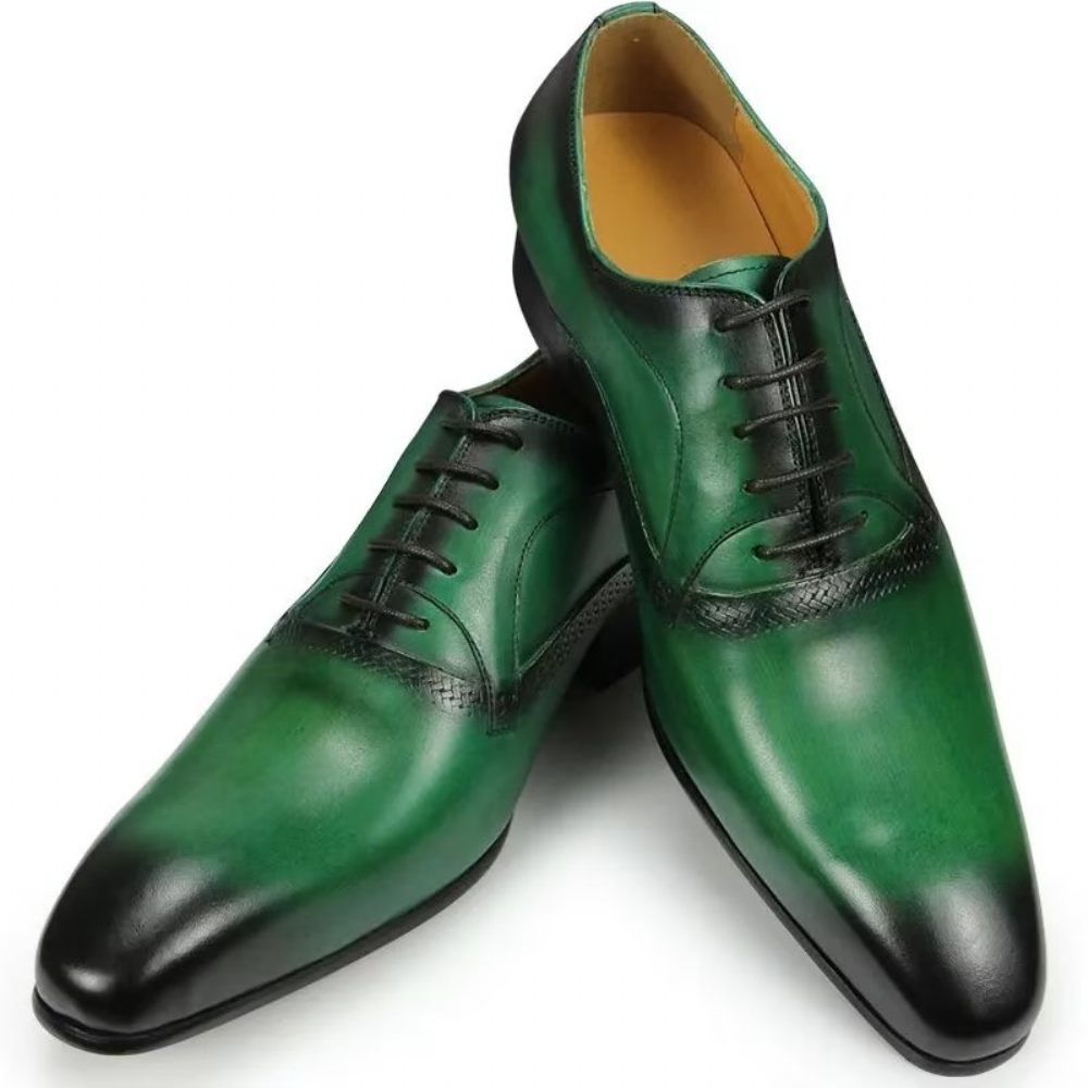 Chaussures Formelles Pour Hommes Mariage Personnalisées - Vert