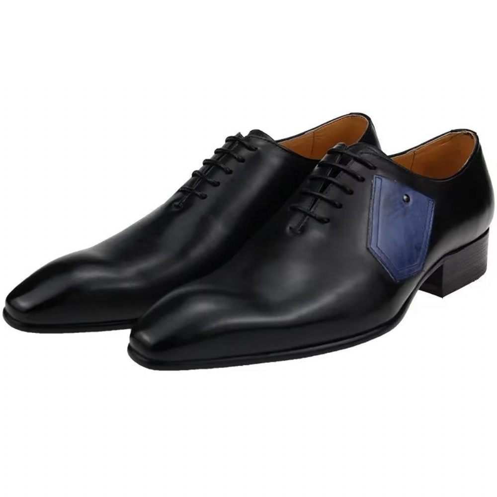 Chaussures Formelles Pour Hommes Mariage Personnalisées À Lacets - Noir