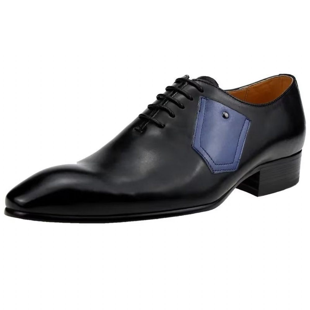 Chaussures Formelles Pour Hommes Mariage Personnalisées À Lacets - Noir