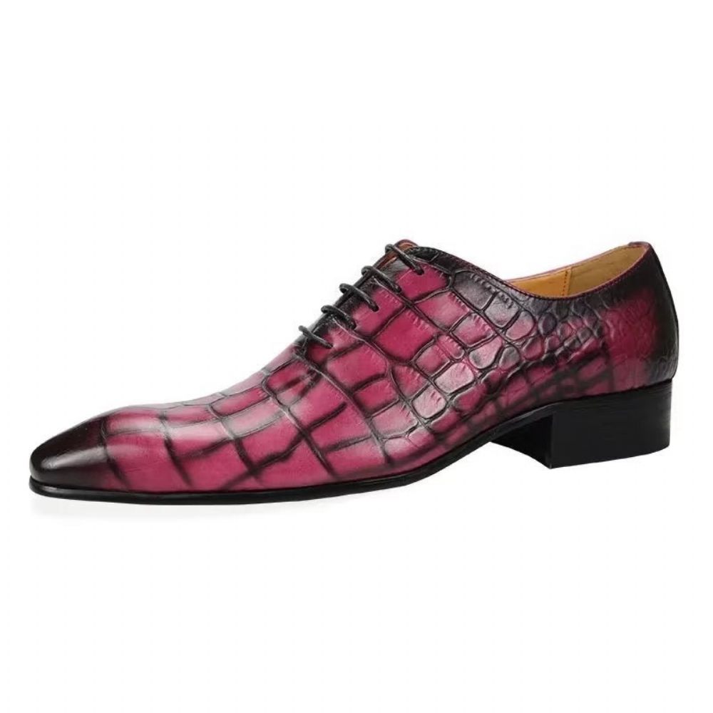 Chaussures Formelles Pour Hommes Mariage Richelieu À Lacets - Rouge