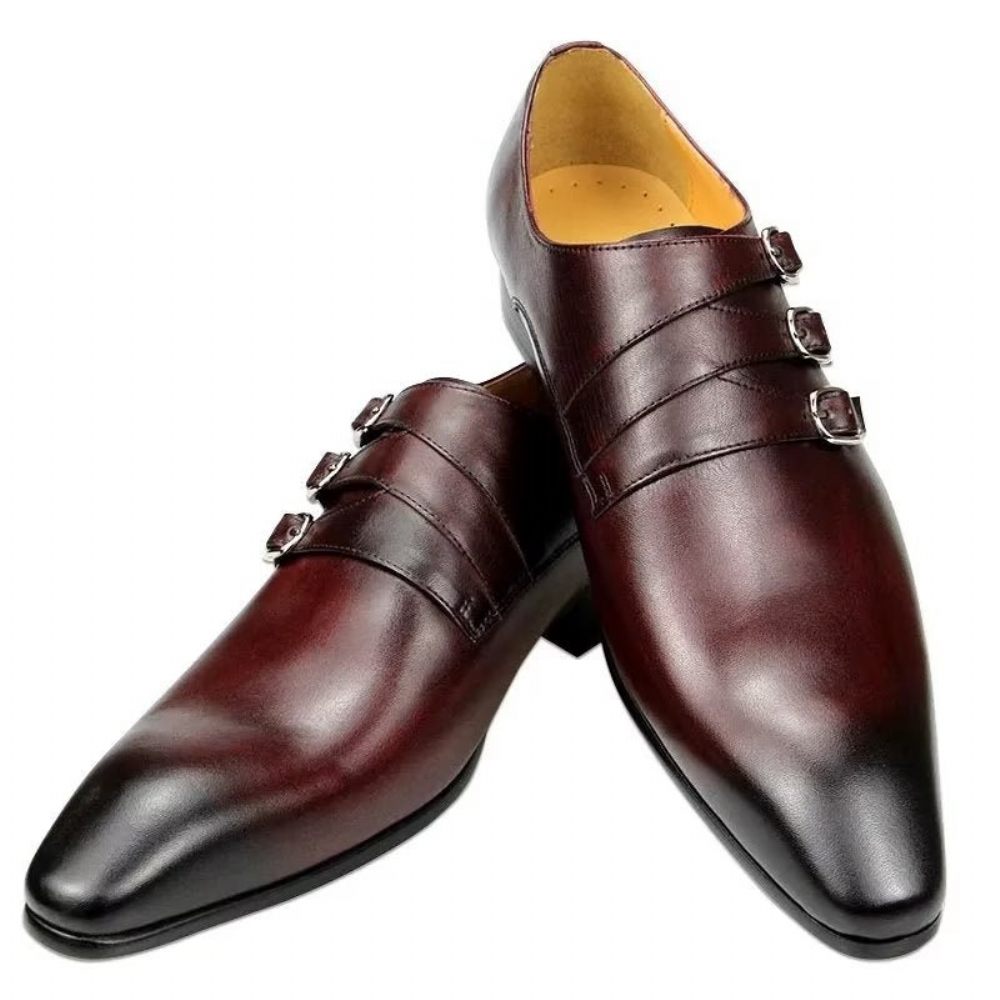 Chaussures Formelles Pour Hommes Mariage Sur Mesure - Café