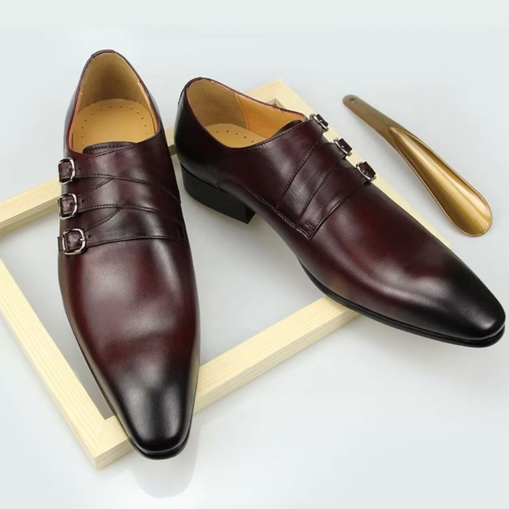 Chaussures Formelles Pour Hommes Mariage Sur Mesure - Café