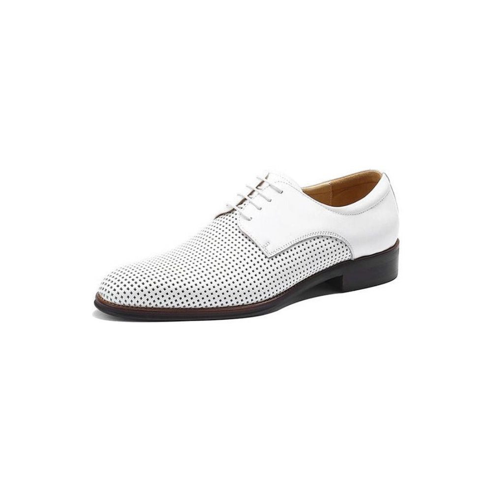 Chaussures Formelles Pour Hommes Mariée À Bout Pointu - Blanc