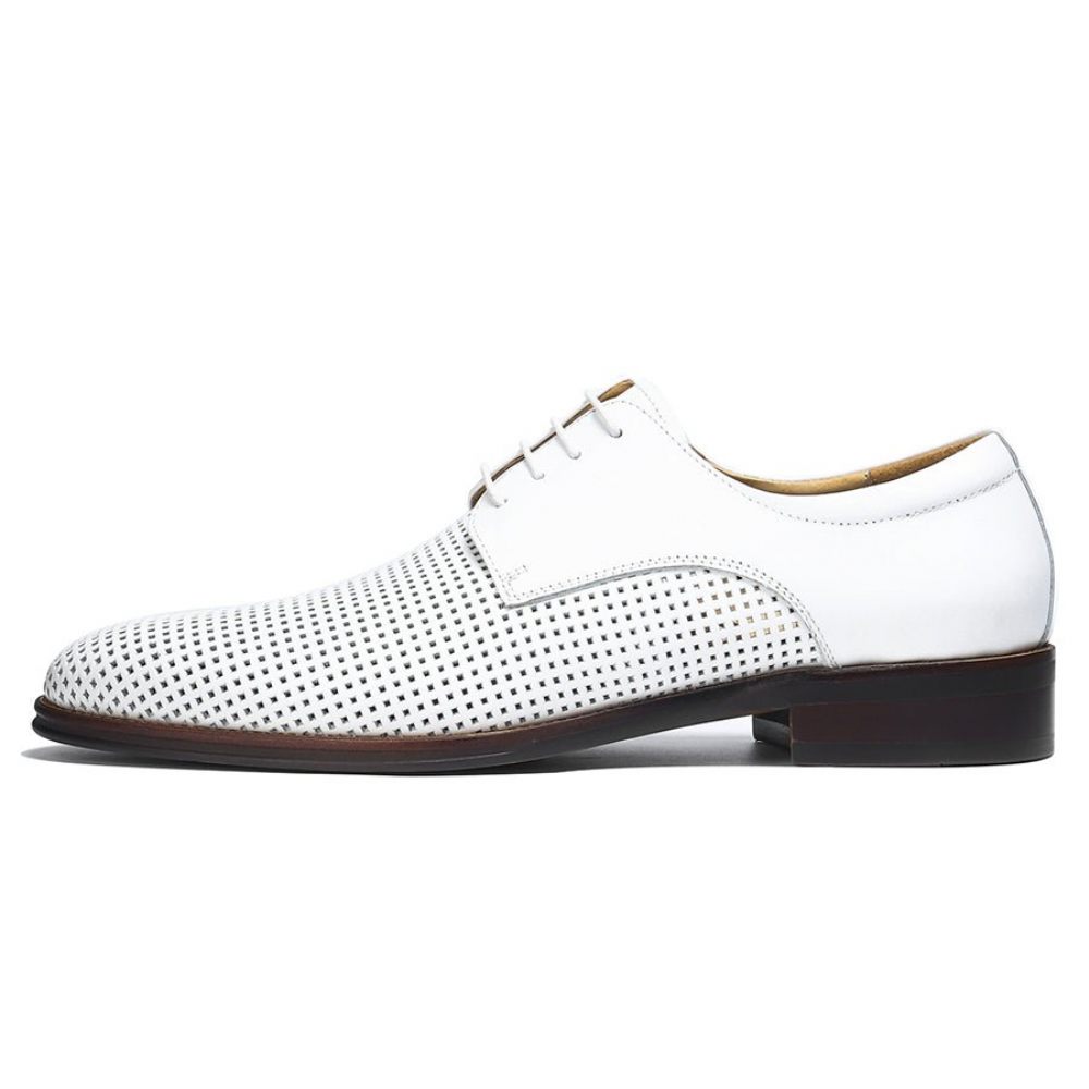 Chaussures Formelles Pour Hommes Mariée À Bout Pointu - Blanc