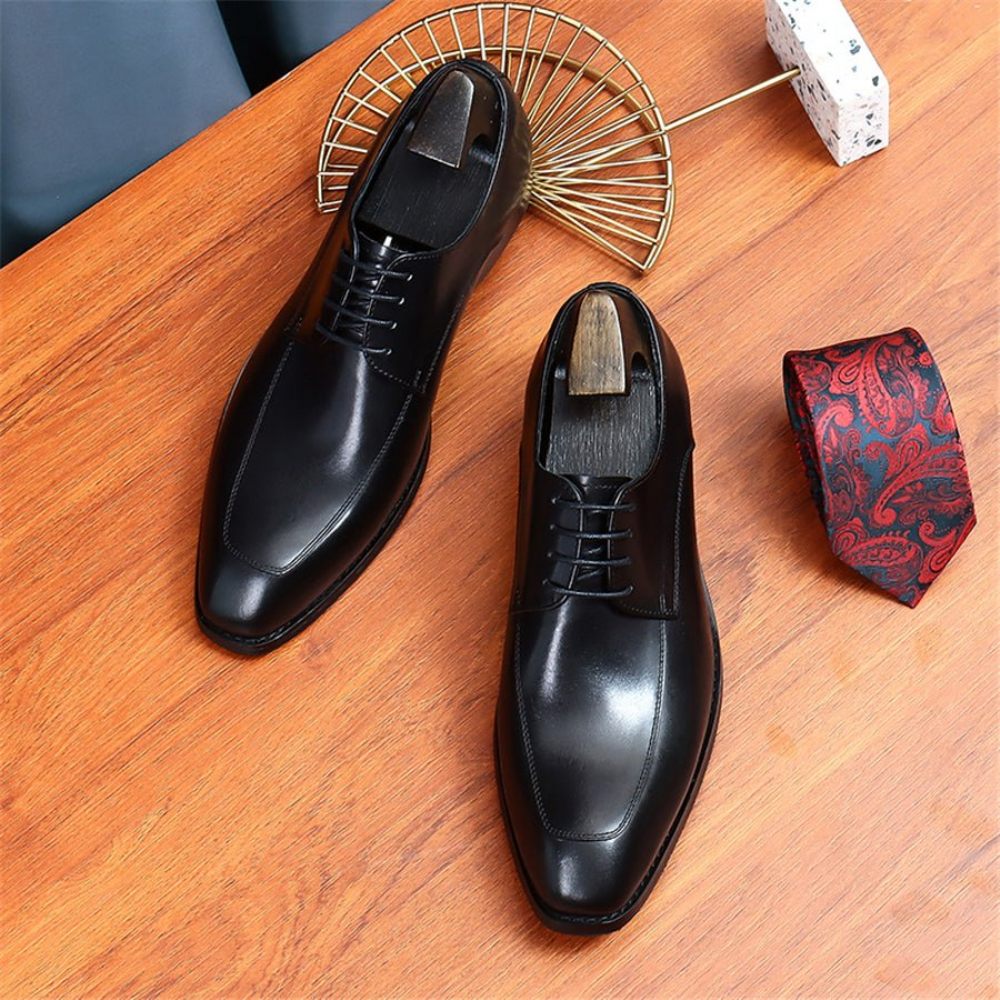 Chaussures Formelles Pour Hommes Mariée À Bout Rond - Noir