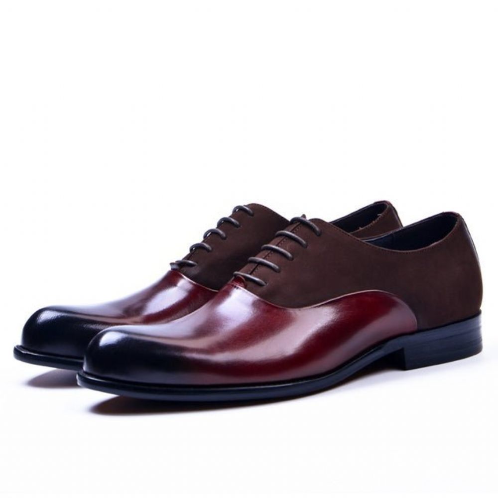 Chaussures Formelles Pour Hommes Mariée Chics À Lacets - Rouge 2