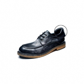 Chaussures Formelles Pour Hommes Mocassins Cuir Rétro Ombre Tentante Élégants À Lacets