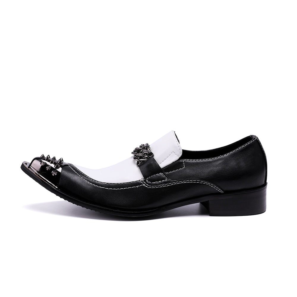 Chaussures Formelles Pour Hommes Mocassins Habillés À Bout Pointu - Noir