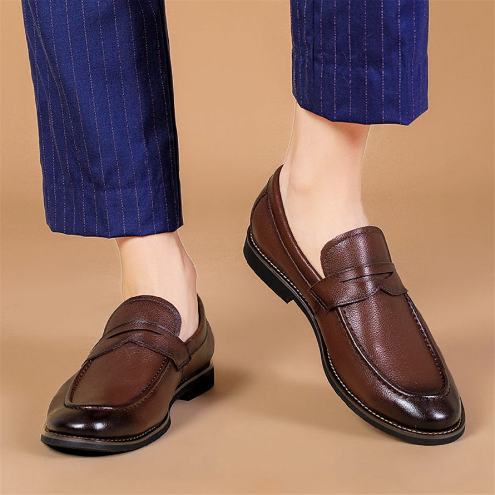 Chaussures Formelles Pour Hommes Mocassins Mariage - Café