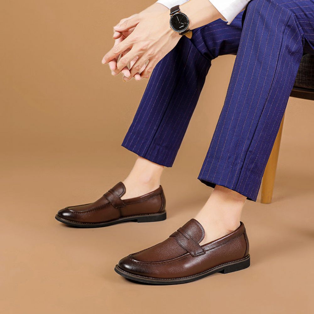 Chaussures Formelles Pour Hommes Mocassins Mariage - Café