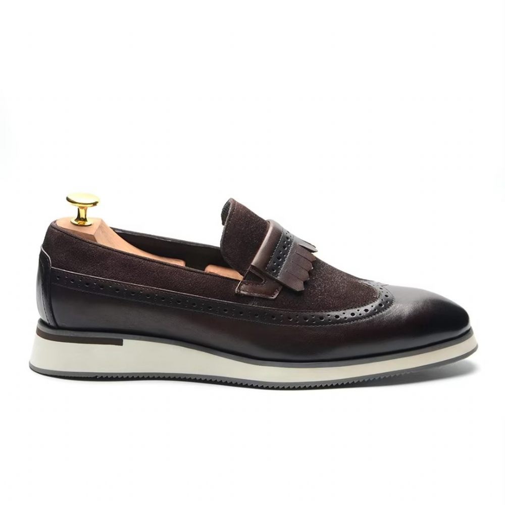 Chaussures Formelles Pour Hommes Mocassins Modernes Et Confortables - Café