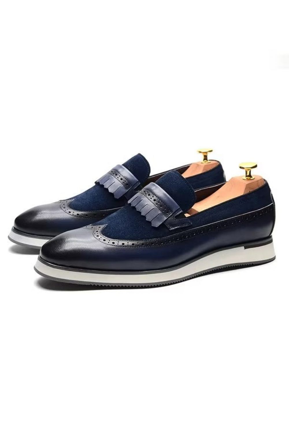 Chaussures Formelles Pour Hommes Mocassins Modernes Et Confortables - Bleu