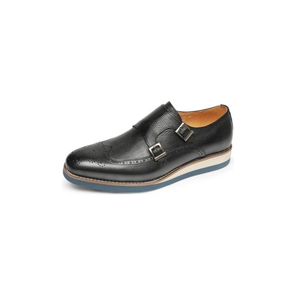 Chaussures Formelles Pour Hommes Mocassins À Plateforme Bout D'aile Texture Exotique