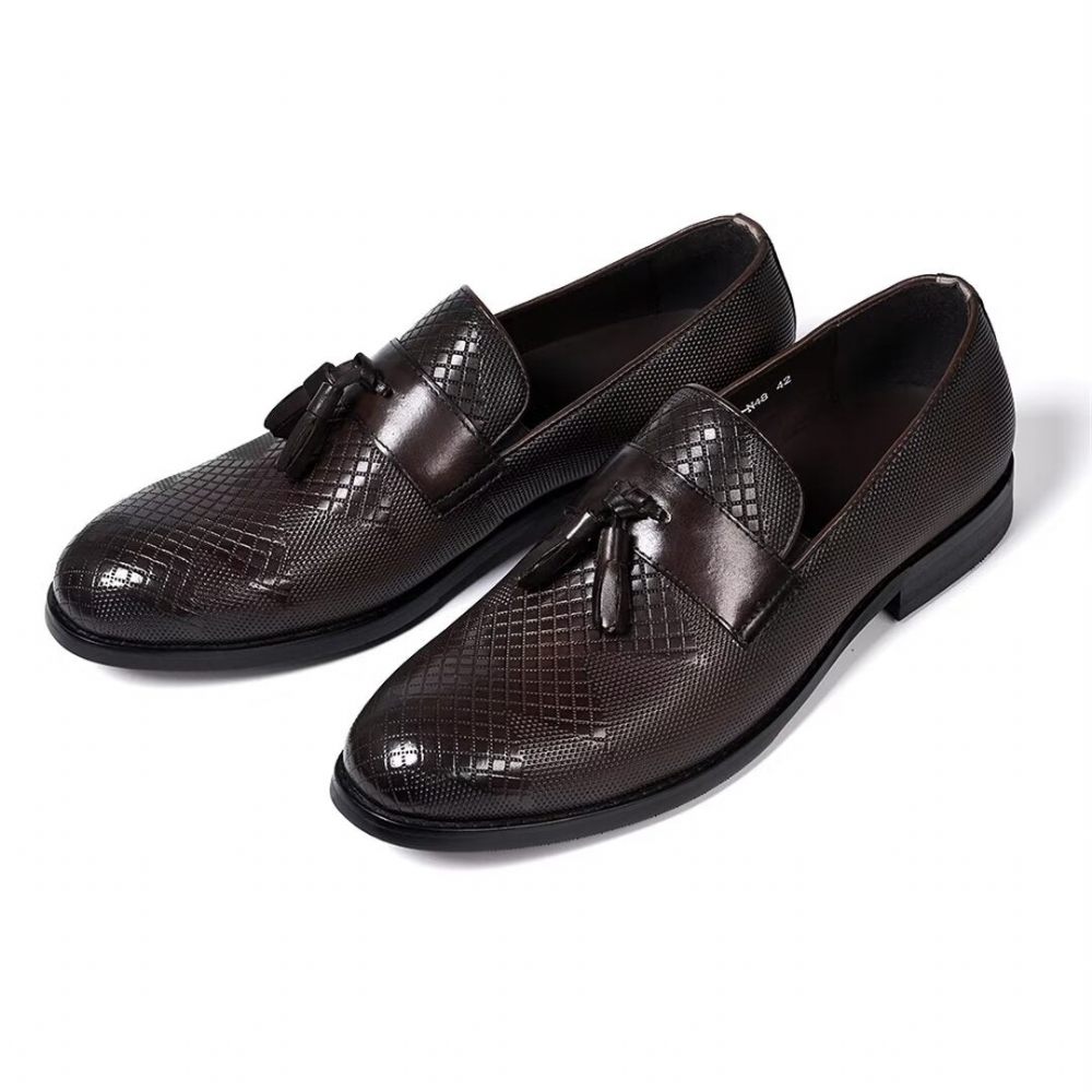 Chaussures Formelles Pour Hommes Modern Elite Leather Dress Essentials - Café