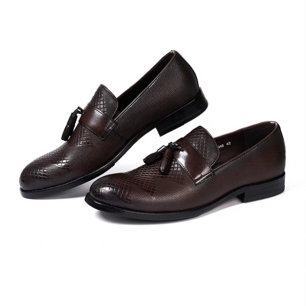 Chaussures Formelles Pour Hommes Modern Elite Leather Dress Essentials - Café