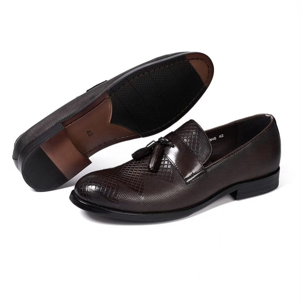 Chaussures Formelles Pour Hommes Modern Elite Leather Dress Essentials - Café