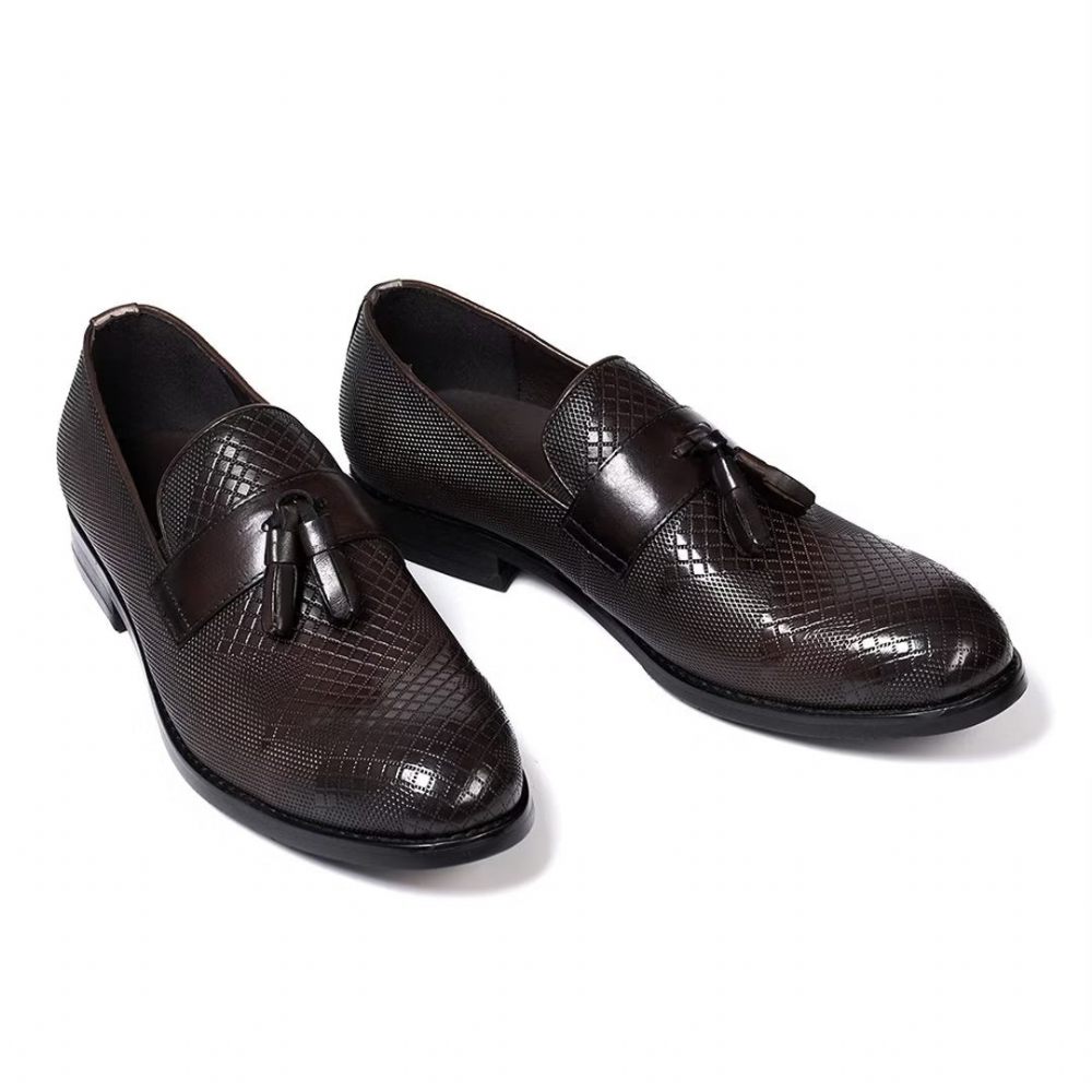 Chaussures Formelles Pour Hommes Modern Elite Leather Dress Essentials - Café