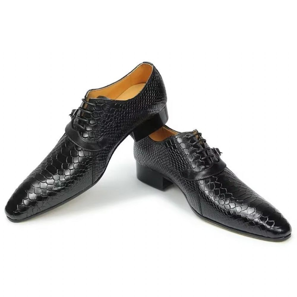 Chaussures Formelles Pour Hommes Opulent Brogue Nuptial Oxford Leather Shoes - Noir