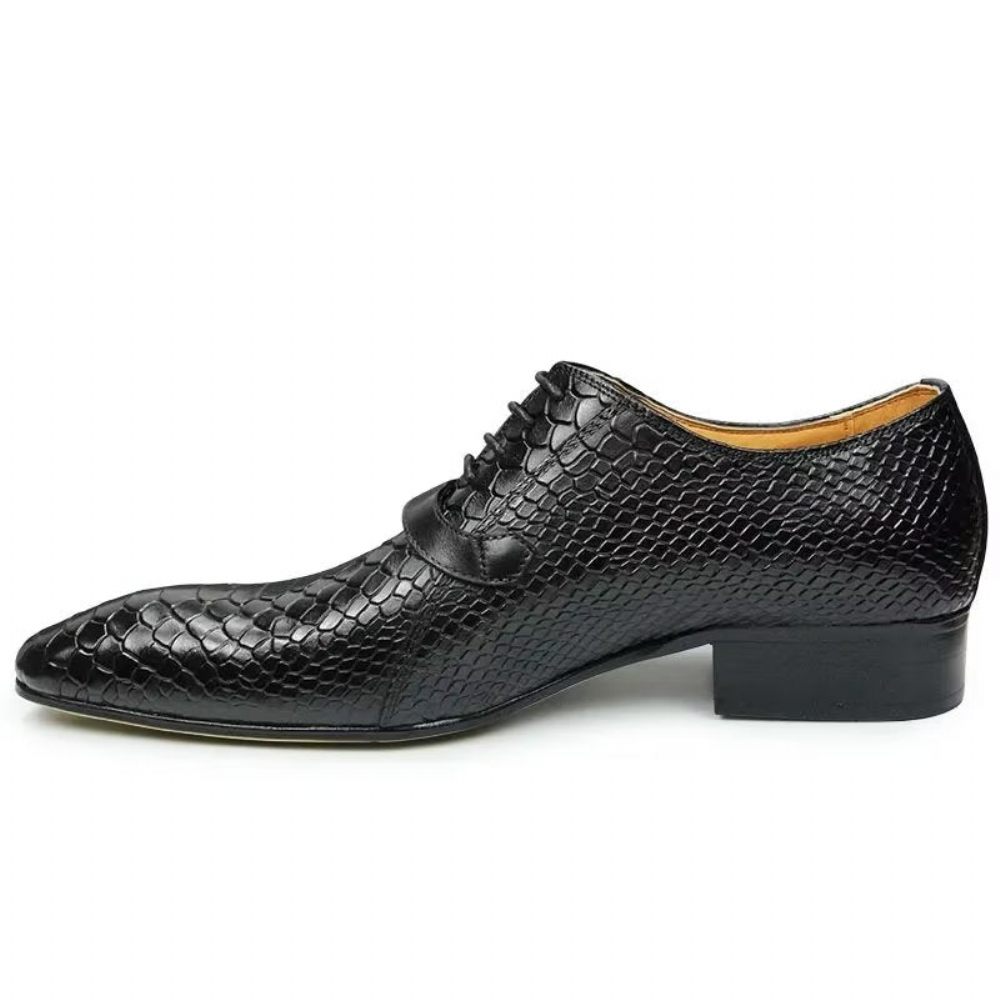 Chaussures Formelles Pour Hommes Opulent Brogue Nuptial Oxford Leather Shoes - Noir