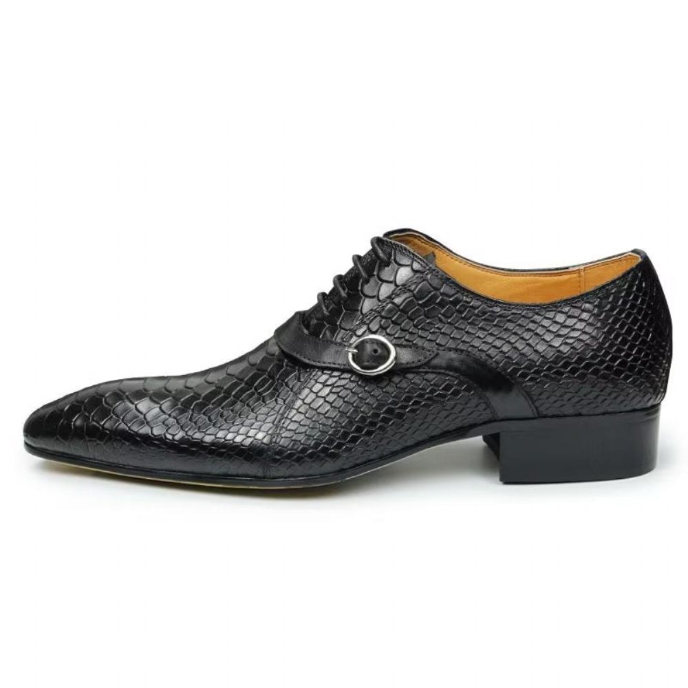 Chaussures Formelles Pour Hommes Opulent Brogue Nuptial Oxford Leather Shoes - Noir