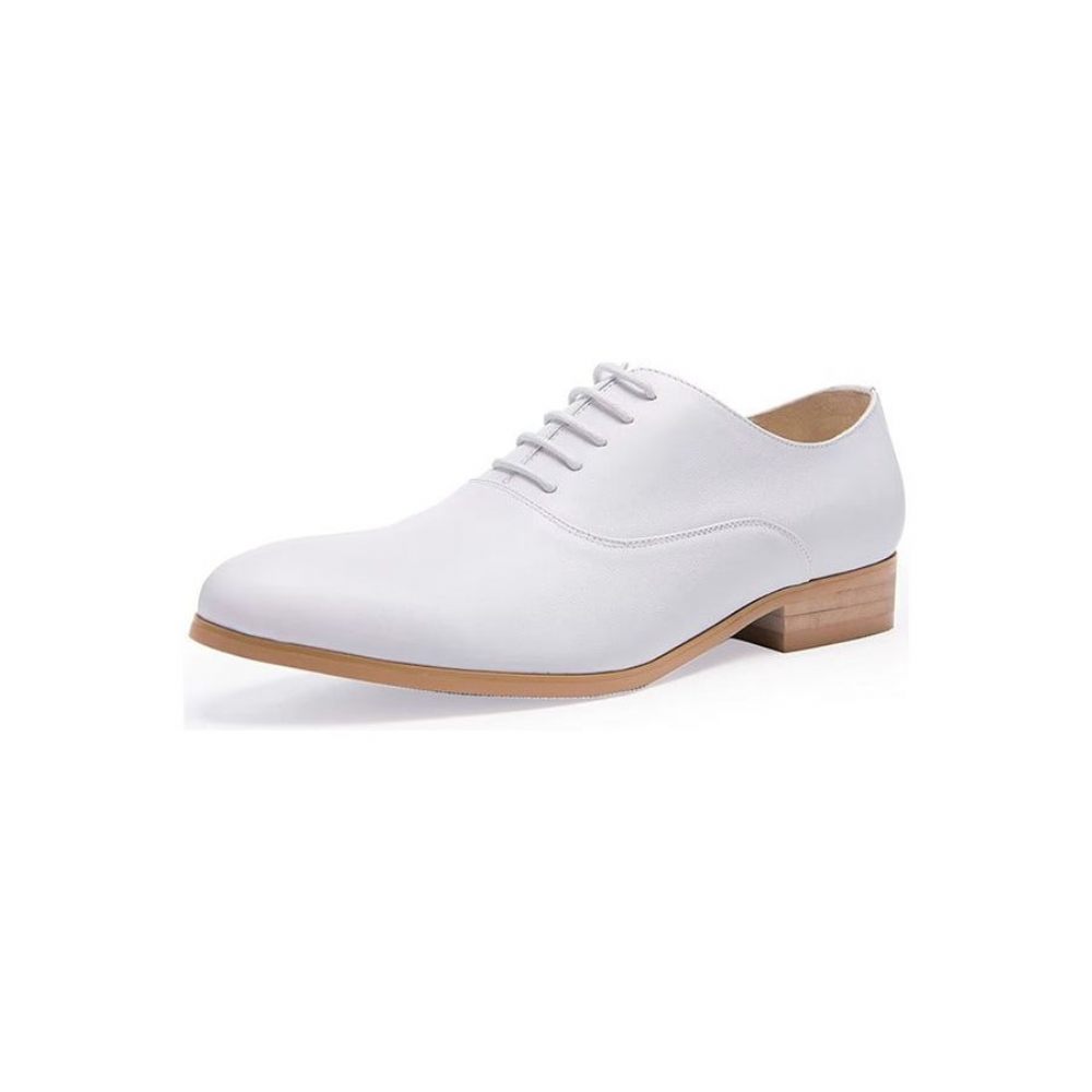 Chaussures Formelles Pour Hommes Oxford À Bout Pointu - Blanc