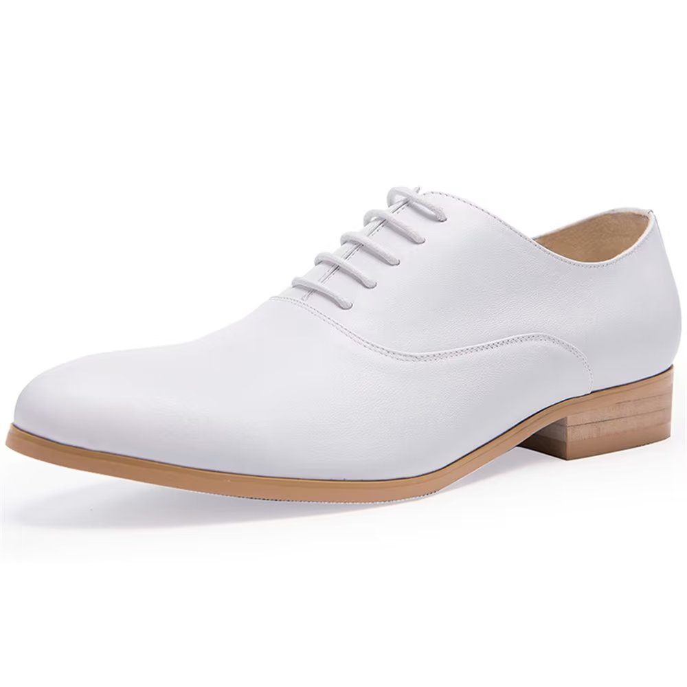 Chaussures Formelles Pour Hommes Oxford À Bout Pointu - Blanc