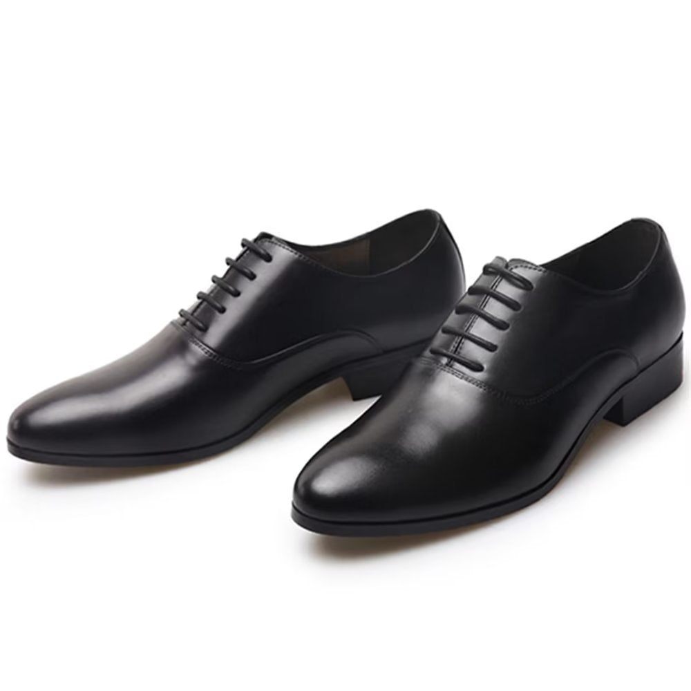 Chaussures Formelles Pour Hommes Oxford À Bout Pointu - Noir