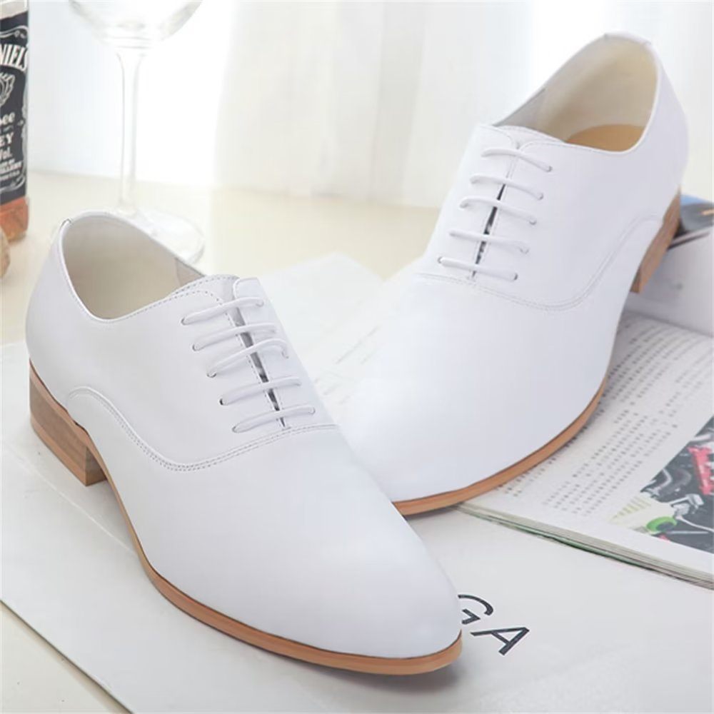 Chaussures Formelles Pour Hommes Oxford À Bout Pointu - Blanc