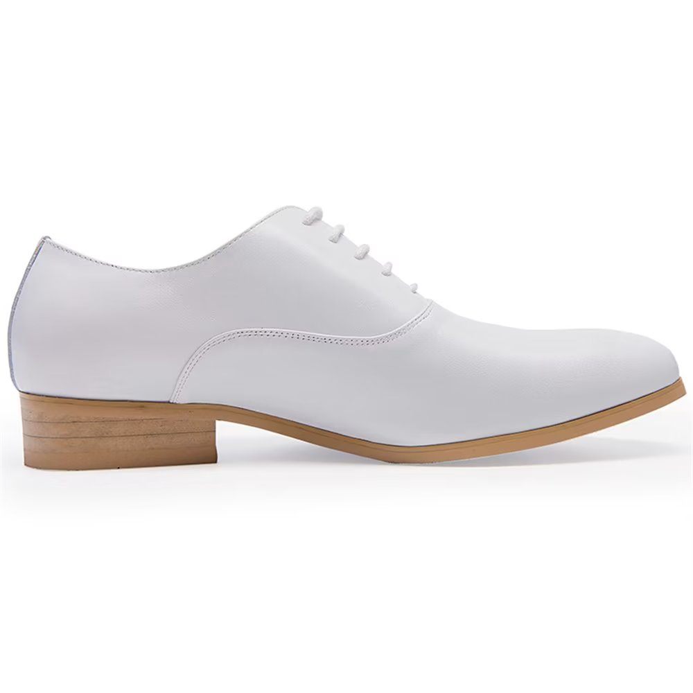 Chaussures Formelles Pour Hommes Oxford À Bout Pointu - Blanc